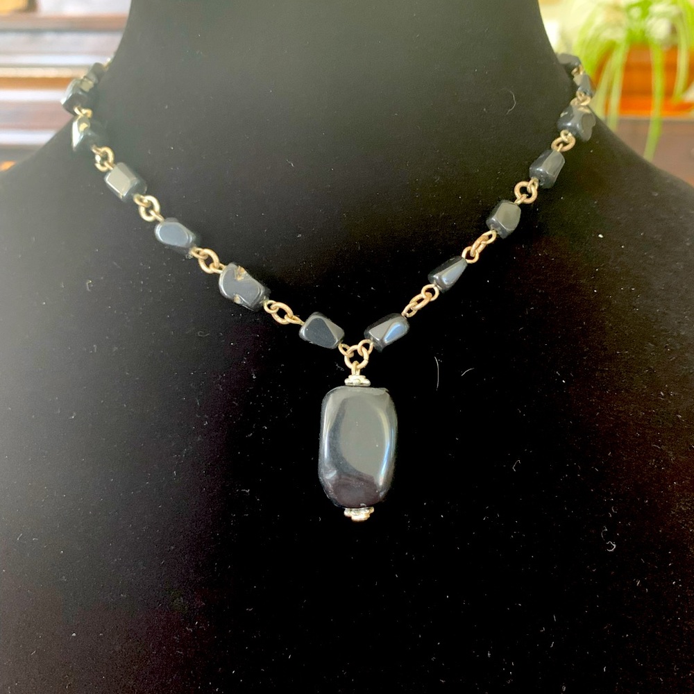 Vintage Black Onyx Necklace